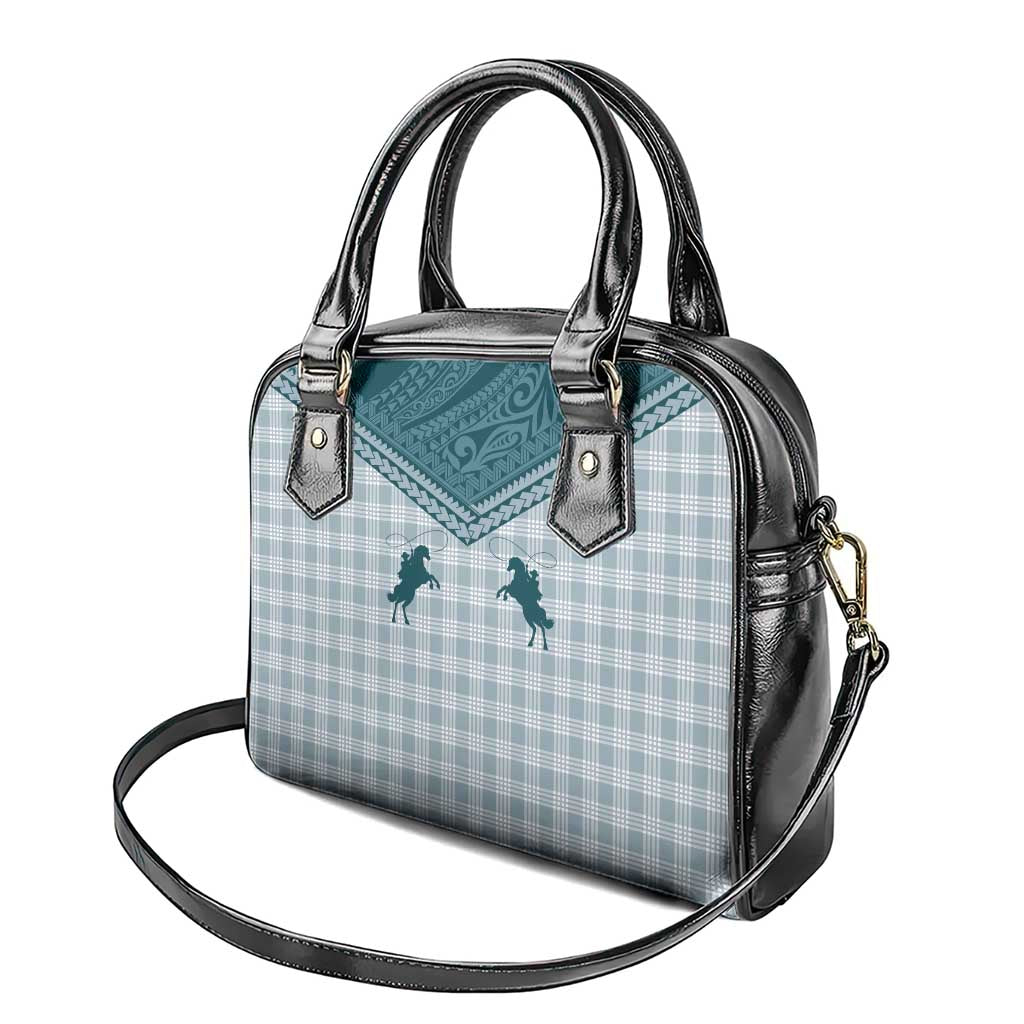 Aloha Hawaii Cowboys Paniolo Shoulder Handbag Teal Palaka - Polynesian Pride