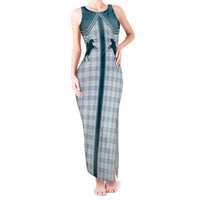 Aloha Hawaii Cowboys Paniolo Tank Maxi Dress Teal Palaka - Polynesian Pride