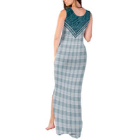 Aloha Hawaii Cowboys Paniolo Tank Maxi Dress Teal Palaka - Polynesian Pride