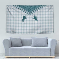 Aloha Hawaii Cowboys Paniolo Tapestry Teal Palaka LT7 - Polynesian Pride
