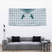 Aloha Hawaii Cowboys Paniolo Tapestry Teal Palaka LT7 - Polynesian Pride