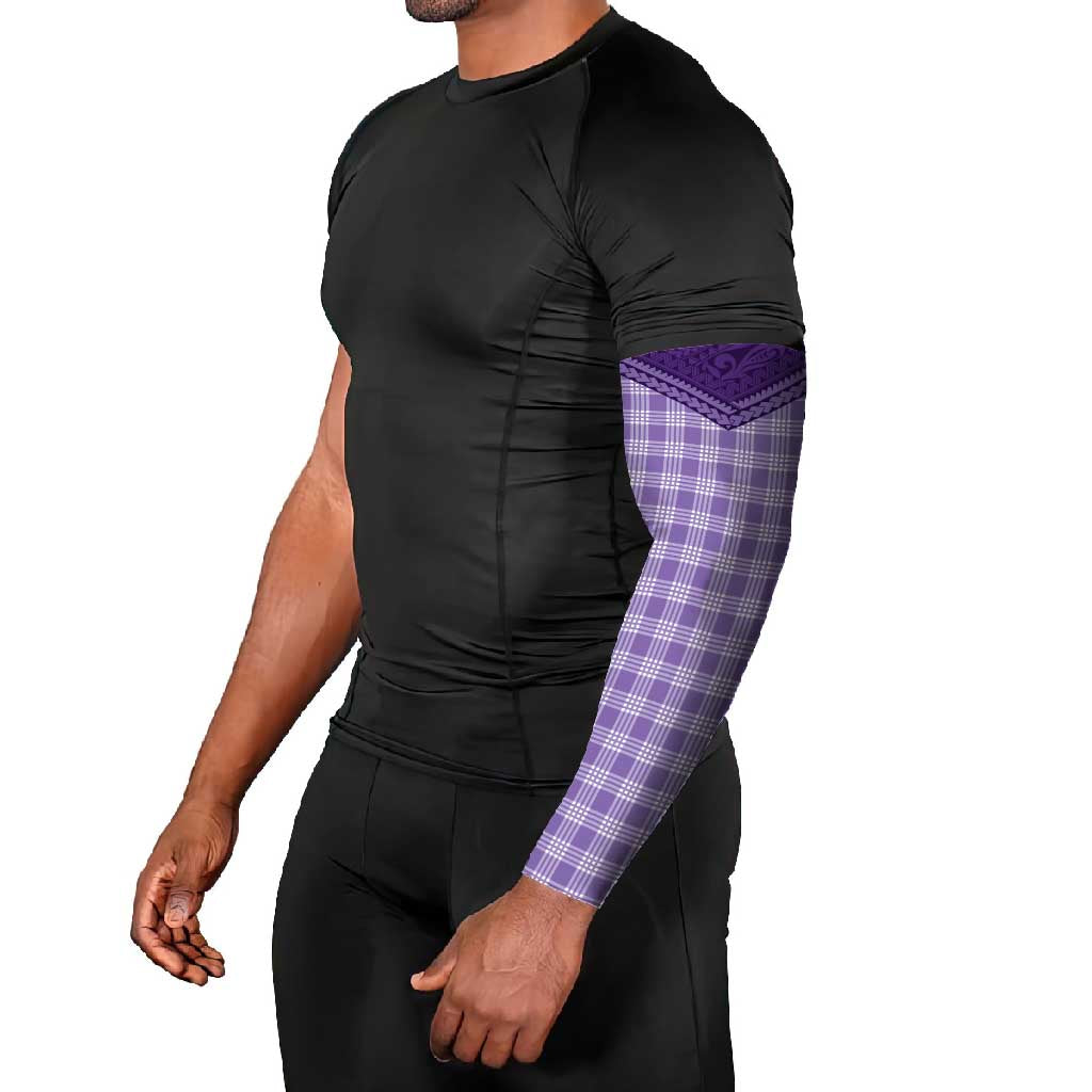 Aloha Hawaii Cowboys Paniolo Arm Sleeves Violet Palaka - Polynesian Pride