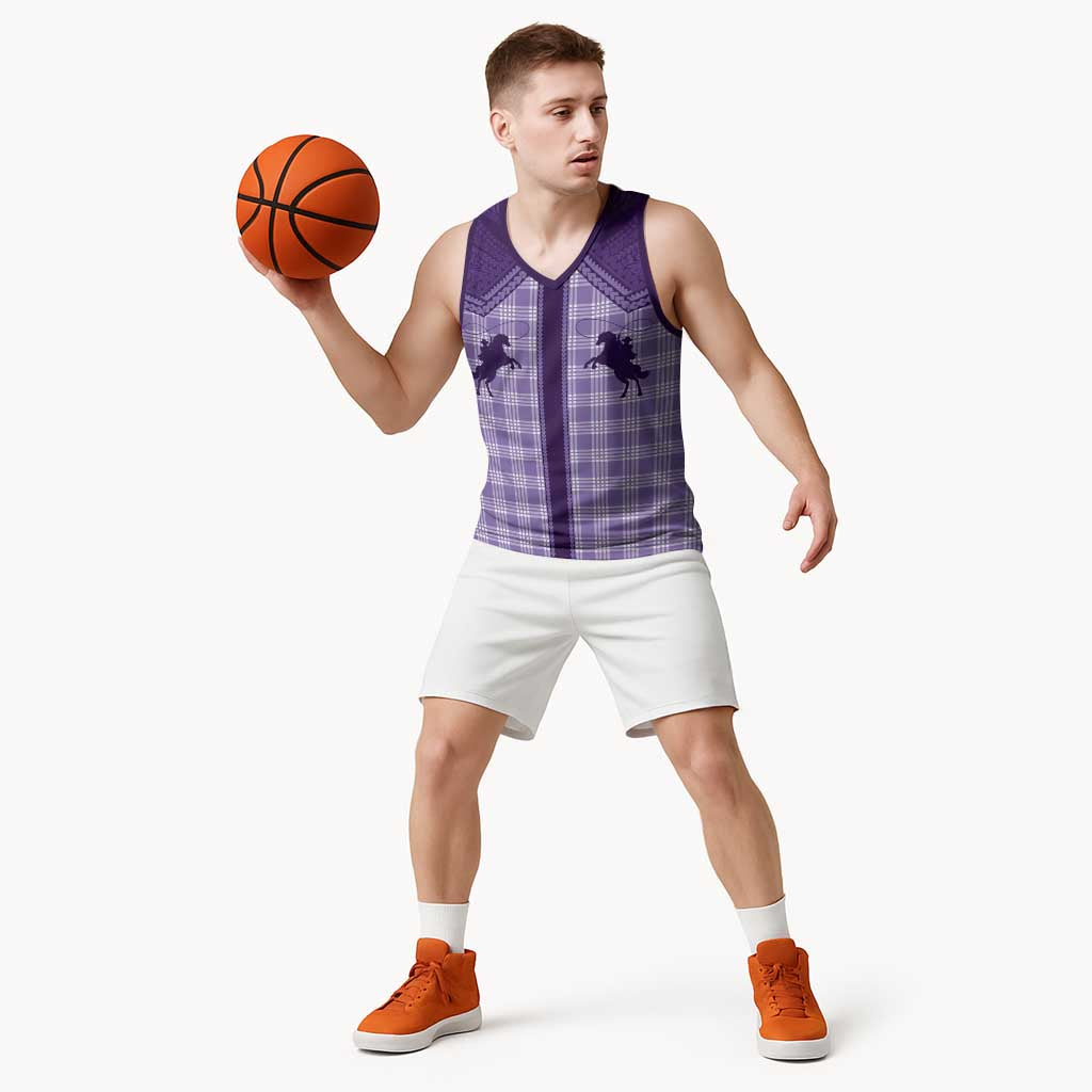 Aloha Hawaii Cowboys Paniolo Basketball Jersey Violet Palaka - Polynesian Pride