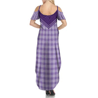 Aloha Hawaii Cowboys Paniolo Family Matching Summer Maxi Dress and Hawaiian Shirt Violet Palaka LT7 - Polynesian Pride