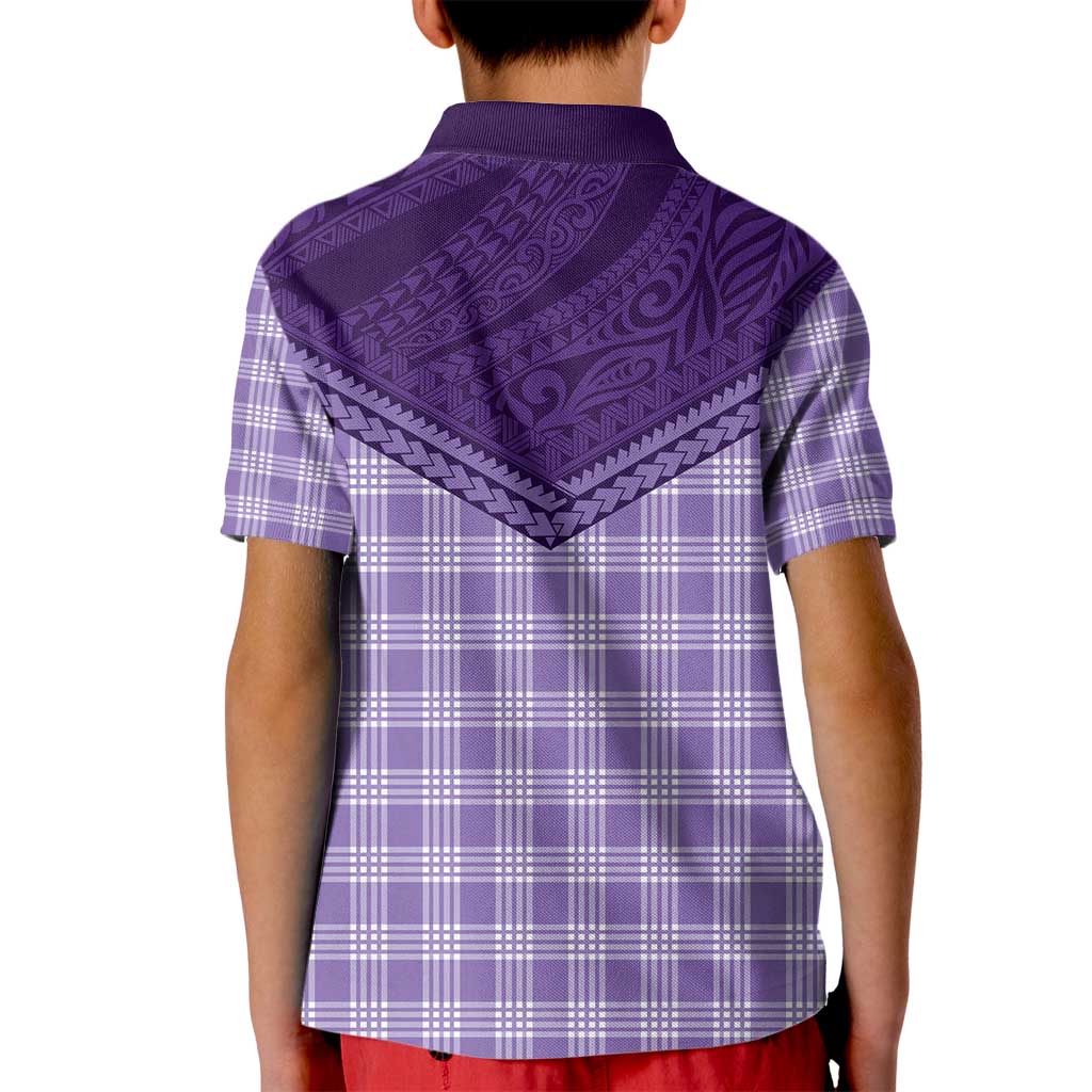 Aloha Hawaii Cowboys Paniolo Kid Polo Shirt Violet Palaka - Polynesian Pride
