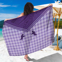 Aloha Hawaii Cowboys Paniolo Sarong Violet Palaka LT7 One Size 44 x 66 inches Purple - Polynesian Pride