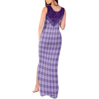 Aloha Hawaii Cowboys Paniolo Tank Maxi Dress Violet Palaka - Polynesian Pride