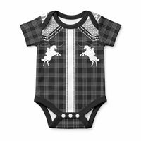 Aloha Hawaii Cowboys Paniolo Baby Onesie Black Palaka