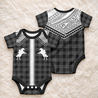 Aloha Hawaii Cowboys Paniolo Baby Onesie Black Palaka