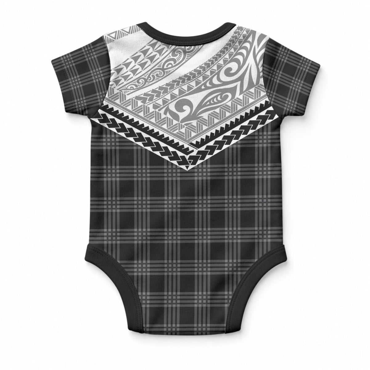 Aloha Hawaii Cowboys Paniolo Baby Onesie Black Palaka