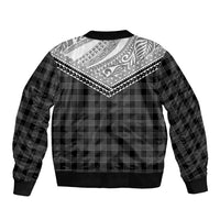 Aloha Hawaii Cowboys Paniolo Bomber Jacket Black Palaka - Polynesian Pride