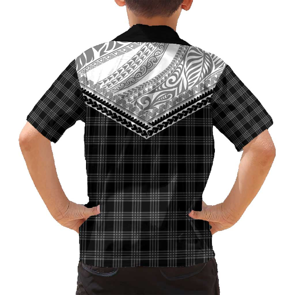 Aloha Hawaii Cowboys Paniolo Family Matching Summer Maxi Dress and Hawaiian Shirt Black Palaka LT7 - Polynesian Pride