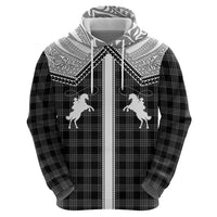 Aloha Hawaii Cowboys Paniolo Hoodie Black Palaka - Polynesian Pride