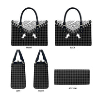 Aloha Hawaii Cowboys Paniolo Leather Bag Black Palaka LT7 - Polynesian Pride