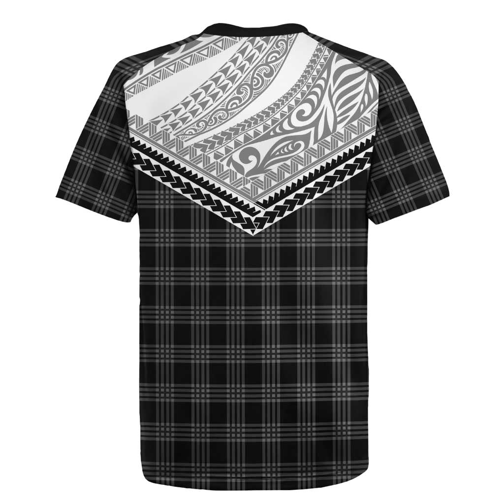 Aloha Hawaii Cowboys Paniolo Rugby Jersey Black Palaka LT7 - Polynesian Pride
