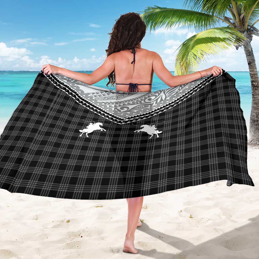Aloha Hawaii Cowboys Paniolo Sarong Black Palaka LT7 - Polynesian Pride