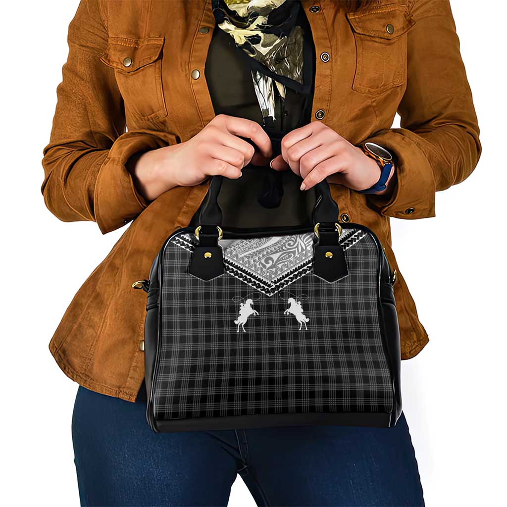 Aloha Hawaii Cowboys Paniolo Shoulder Handbag Black Palaka - Polynesian Pride