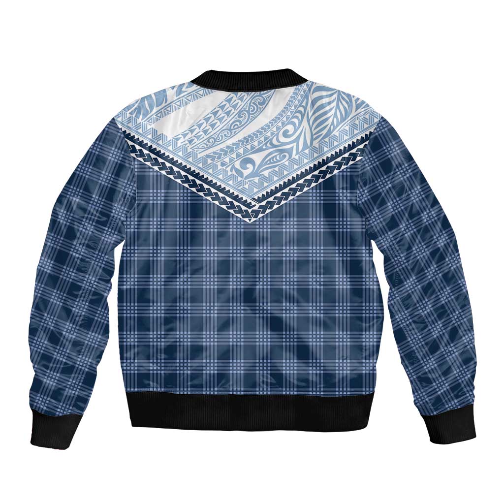 Aloha Hawaii Cowboys Paniolo Bomber Jacket Navy Blue Palaka - Polynesian Pride