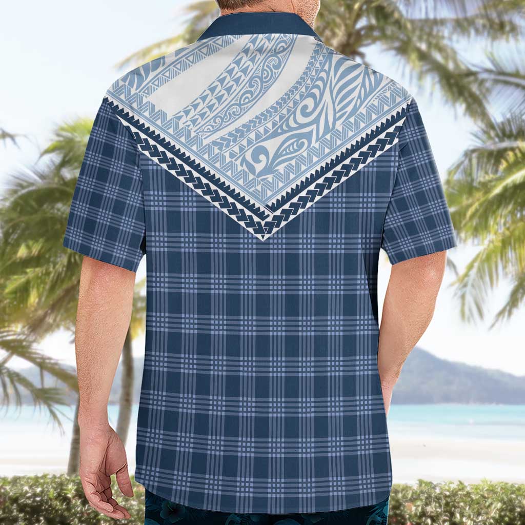 Aloha Hawaii Cowboys Paniolo Hawaiian Shirt Navy Blue Palaka - Polynesian Pride