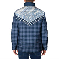 Aloha Hawaii Cowboys Paniolo Padded Jacket Navy Blue Palaka - Polynesian Pride