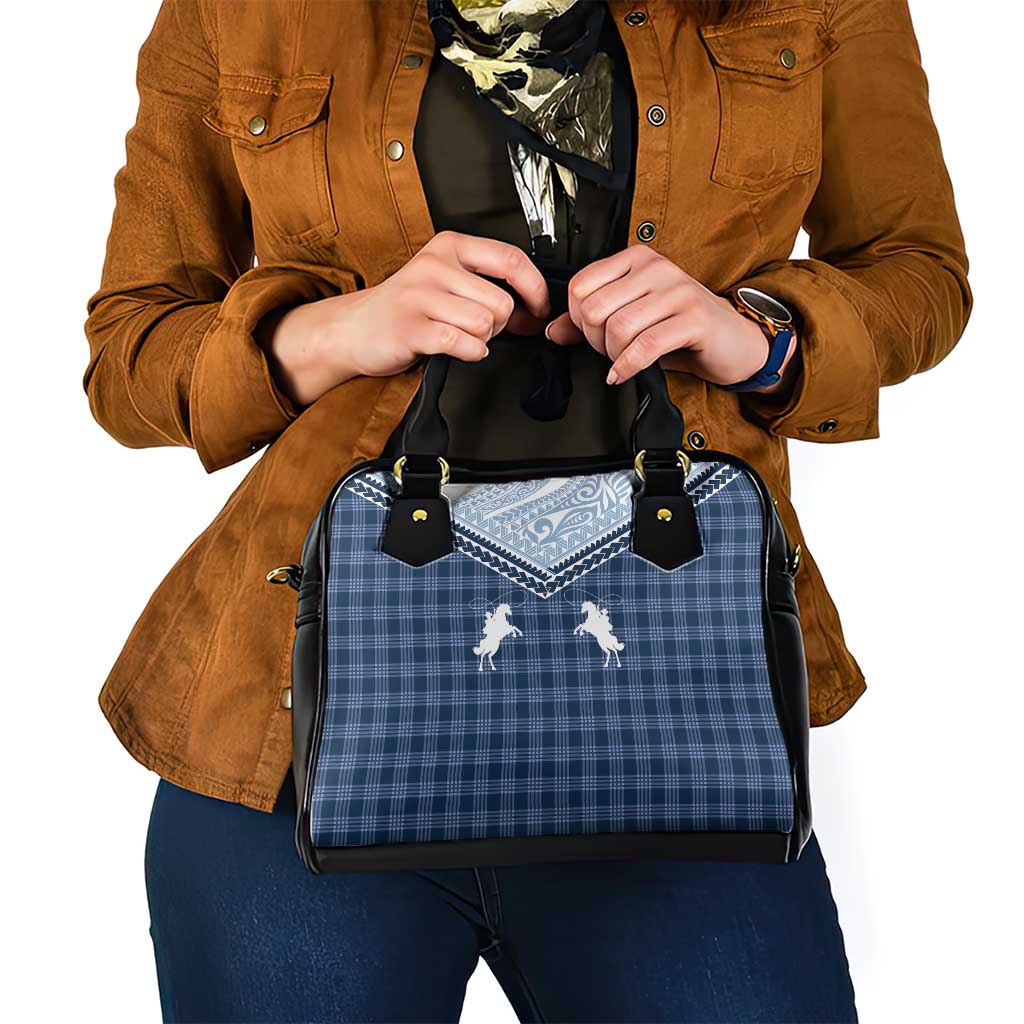 Aloha Hawaii Cowboys Paniolo Shoulder Handbag Navy Blue Palaka - Polynesian Pride