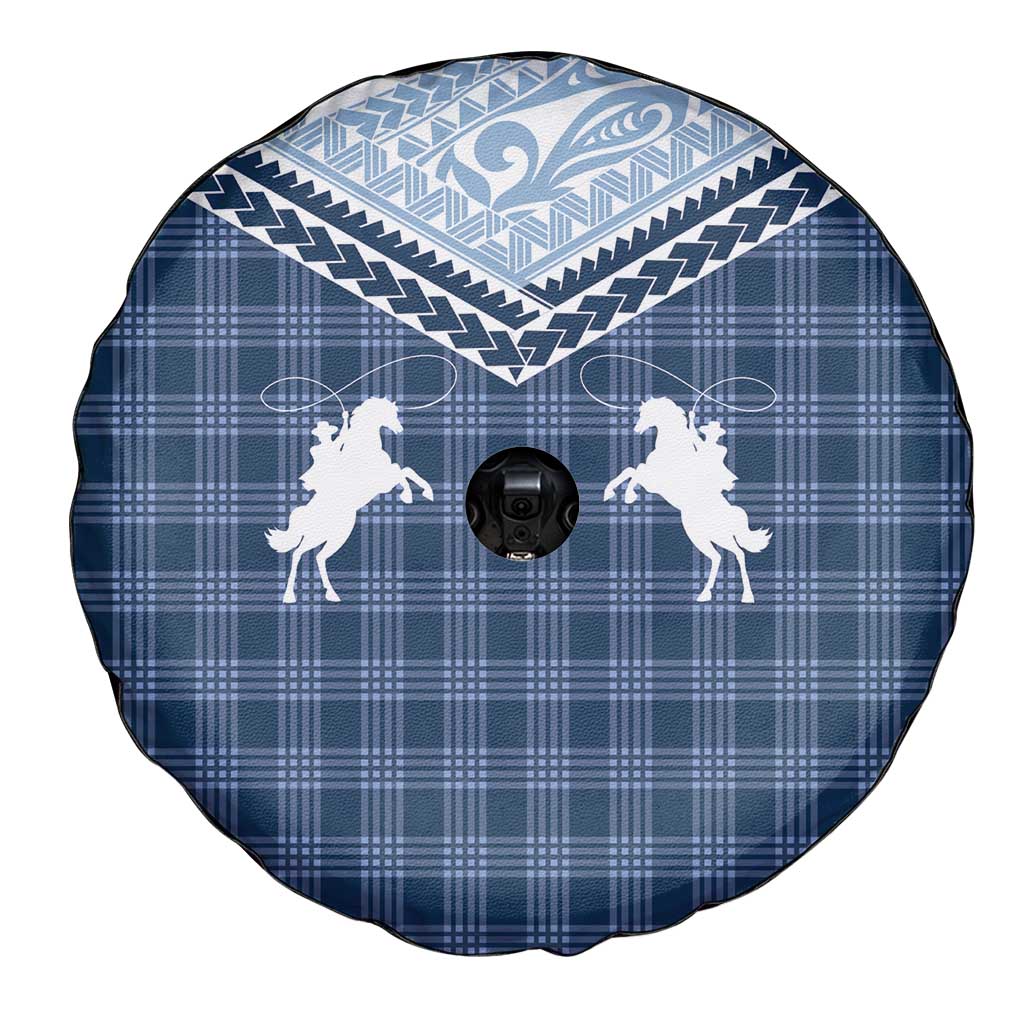 Aloha Hawaii Cowboys Paniolo Spare Tire Cover Navy Blue Palaka - Polynesian Pride