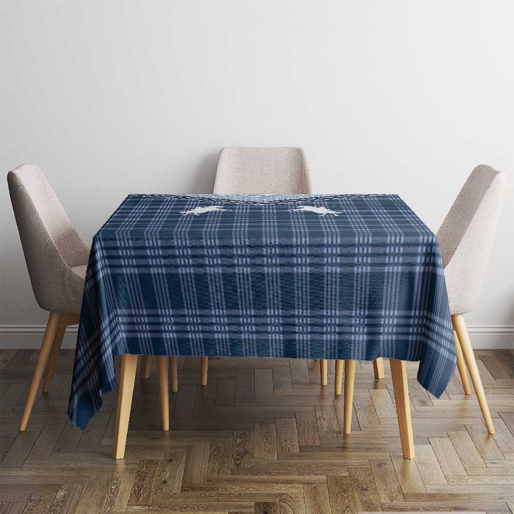 Aloha Hawaii Cowboys Paniolo Tablecloth Navy Blue Palaka - Polynesian Pride