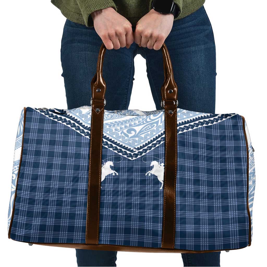 Aloha Hawaii Cowboys Paniolo Travel Bag Navy Blue Palaka - Polynesian Pride