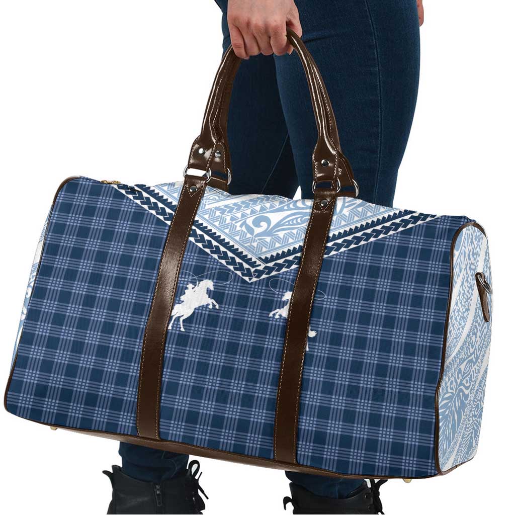 Aloha Hawaii Cowboys Paniolo Travel Bag Navy Blue Palaka - Polynesian Pride