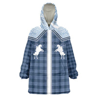 Aloha Hawaii Cowboys Paniolo Wearable Blanket Hoodie Navy Blue Palaka - Polynesian Pride