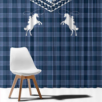 Aloha Hawaii Cowboys Paniolo Window Curtain Navy Blue Palaka LT7 - Polynesian Pride