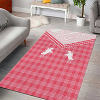 Aloha Hawaii Cowboys Paniolo Area Rug Rose Palaka - Polynesian Pride