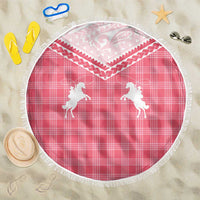 Aloha Hawaii Cowboys Paniolo Beach Blanket Rose Palaka LT7 One Size 150cm Pink - Polynesian Pride