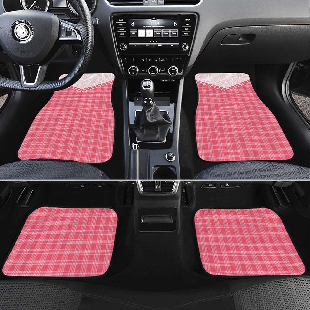 Aloha Hawaii Cowboys Paniolo Car Mats Rose Palaka LT7 Set 4pcs Pink - Polynesian Pride