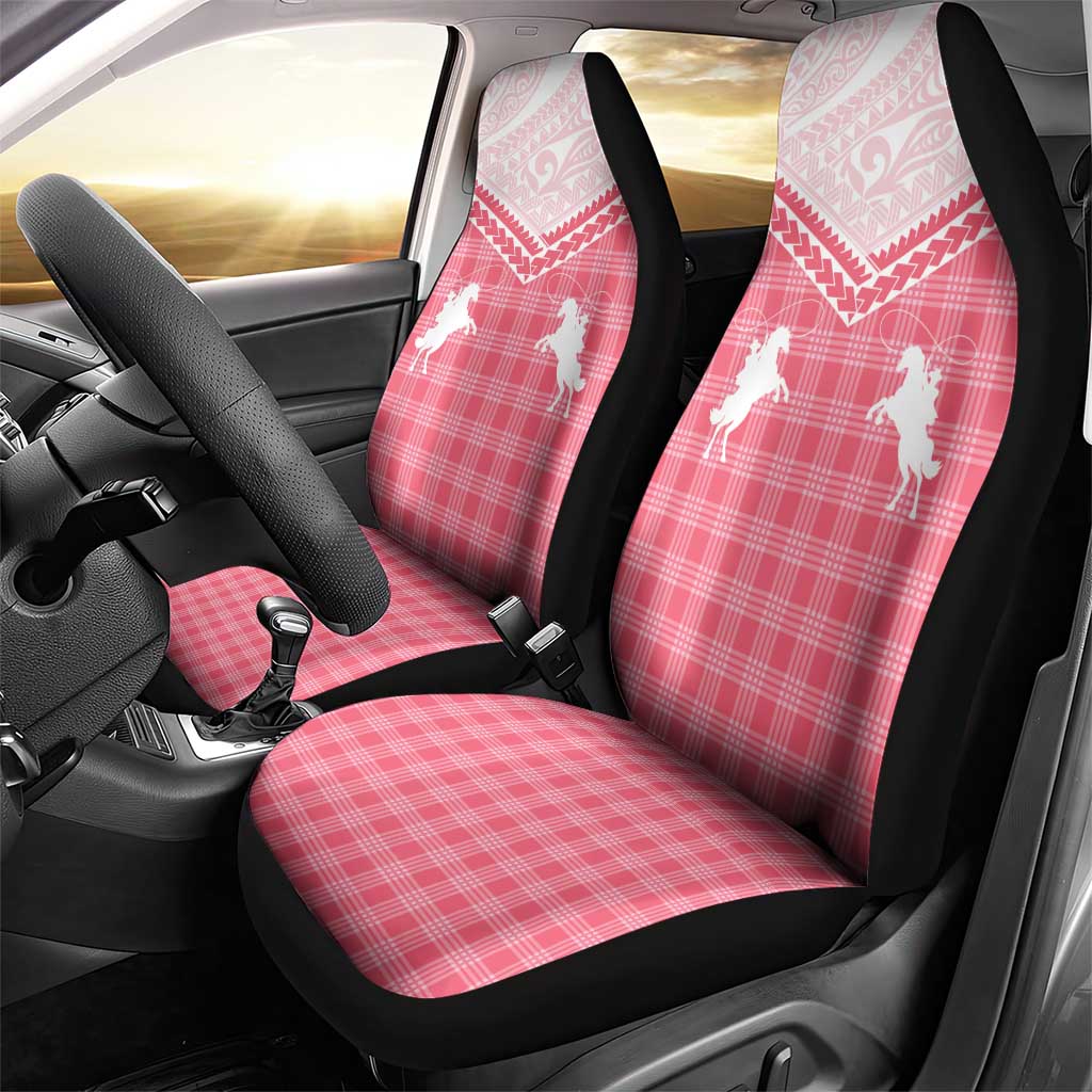 Aloha Hawaii Cowboys Paniolo Car Seat Cover Rose Palaka - Polynesian Pride