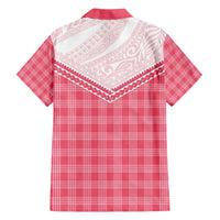 Aloha Hawaii Cowboys Paniolo Family Matching Off The Shoulder Long Sleeve Dress and Hawaiian Shirt Rose Palaka LT7 - Polynesian Pride