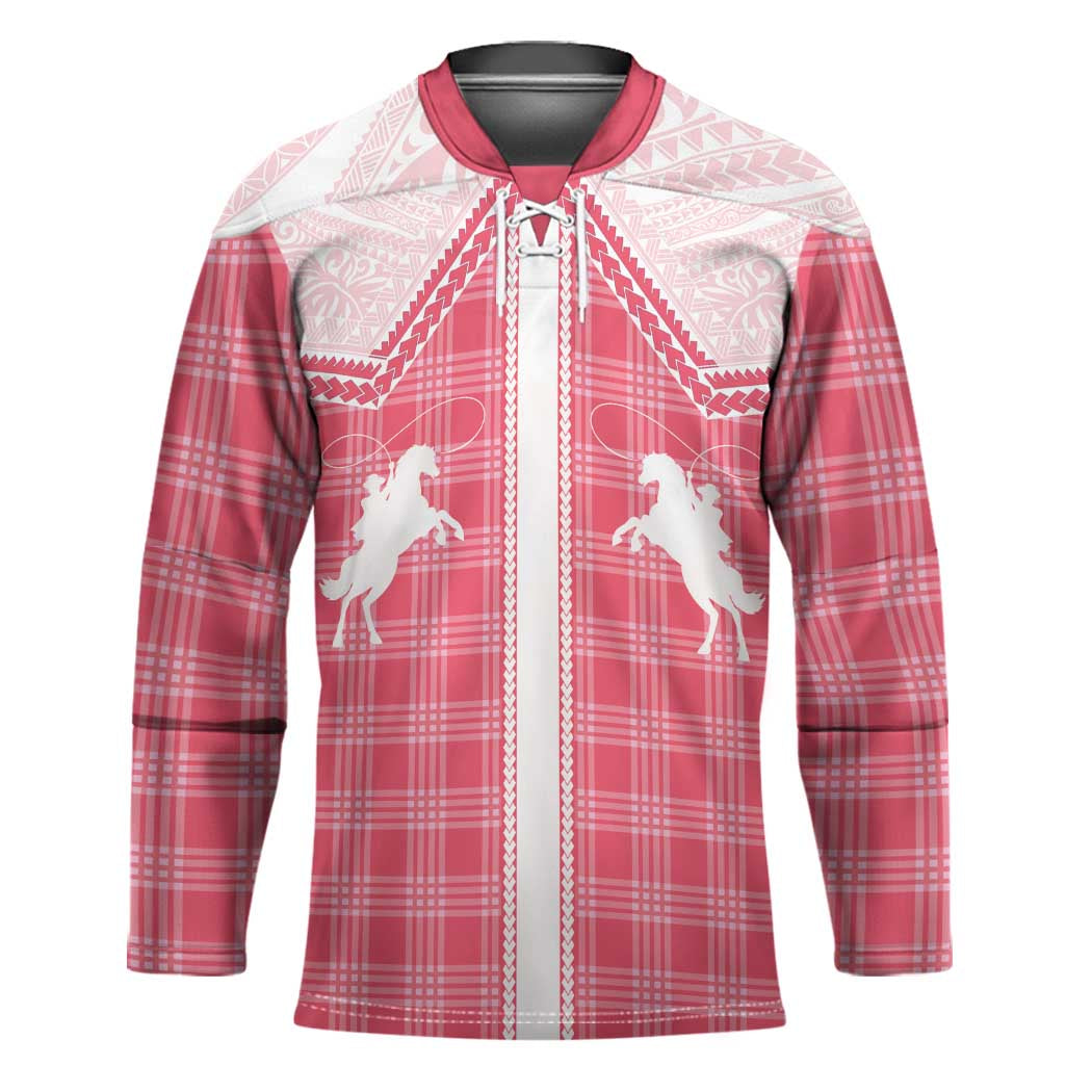 Aloha Hawaii Cowboys Paniolo Hockey Jersey Rose Palaka - Polynesian Pride