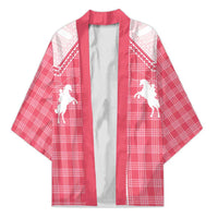 Aloha Hawaii Cowboys Paniolo Kimono Rose Palaka LT7 Unisex Pink - Polynesian Pride