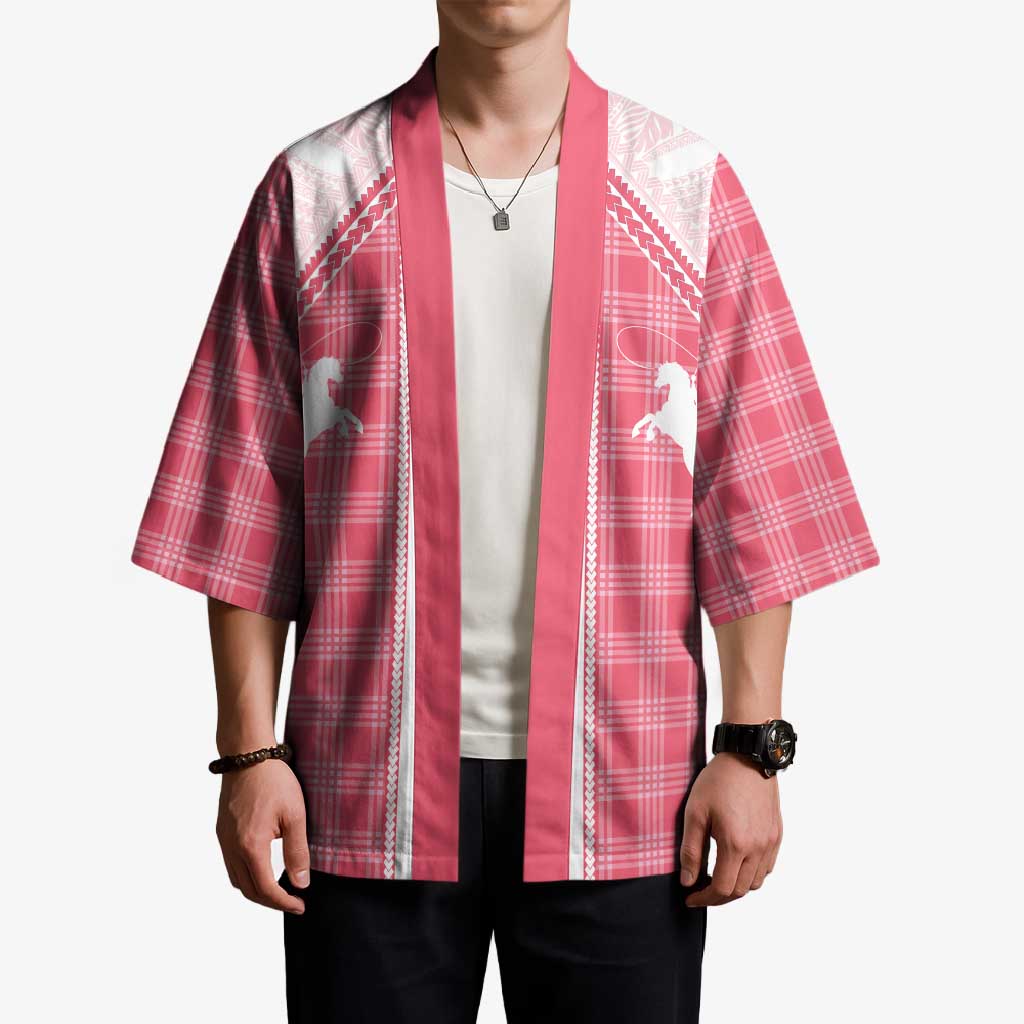 Aloha Hawaii Cowboys Paniolo Kimono Rose Palaka LT7 - Polynesian Pride
