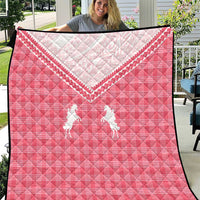 Aloha Hawaii Cowboys Paniolo Quilt Rose Palaka LT7 Pink - Polynesian Pride
