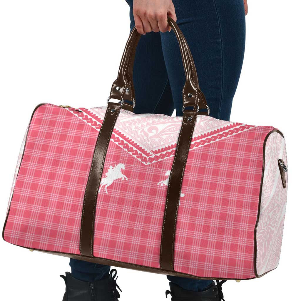 Aloha Hawaii Cowboys Paniolo Travel Bag Rose Palaka - Polynesian Pride