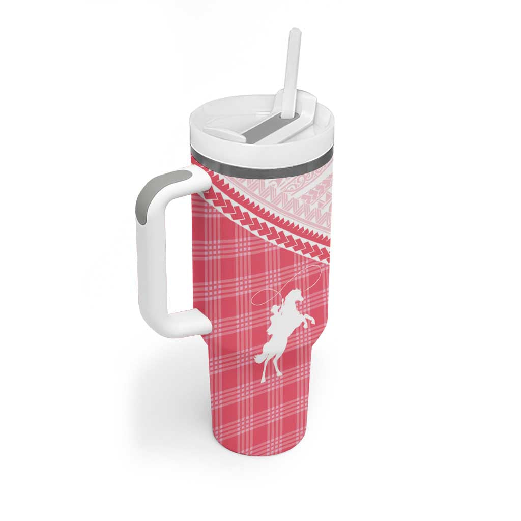 Aloha Hawaii Cowboys Paniolo Tumbler With Handle Rose Palaka - Polynesian Pride