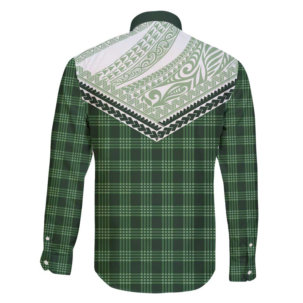 Aloha Hawaii Cowboys Paniolo Family Matching Tank Maxi Dress and Hawaiian Shirt Forest Green Palaka LT7 - Polynesian Pride