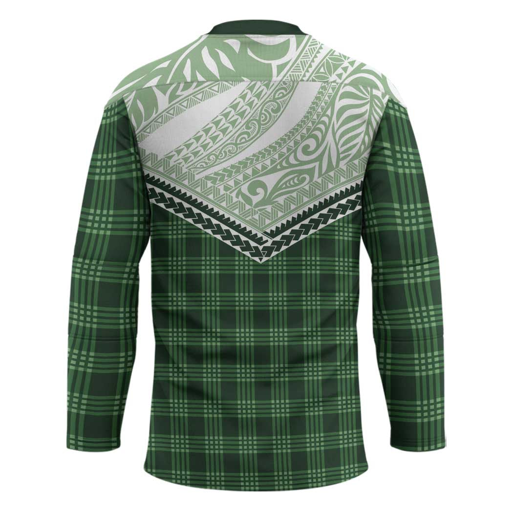 Aloha Hawaii Cowboys Paniolo Hockey Jersey Forest Green Palaka - Polynesian Pride
