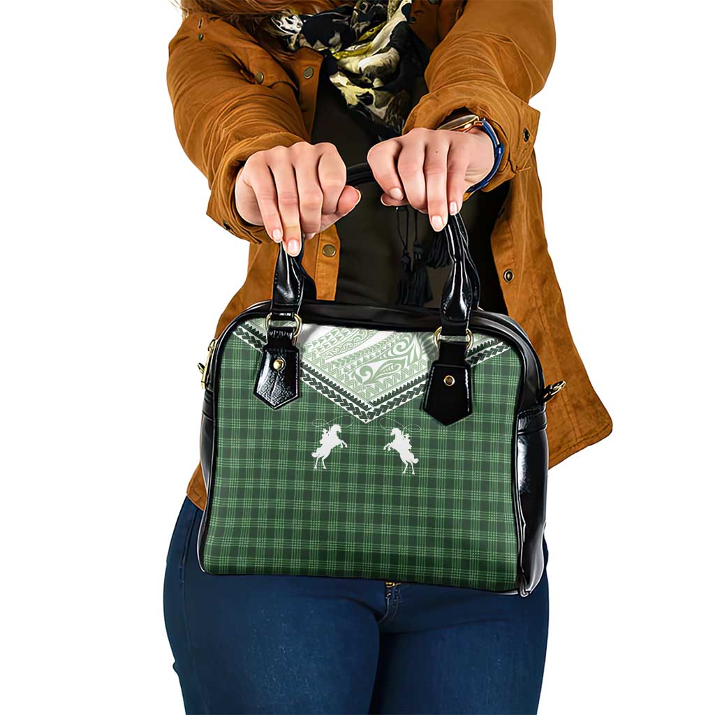 Aloha Hawaii Cowboys Paniolo Shoulder Handbag Forest Green Palaka - Polynesian Pride