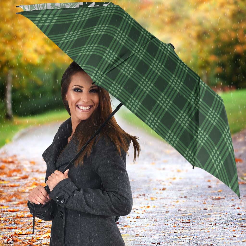 Aloha Hawaii Cowboys Paniolo Umbrella Forest Green Palaka - Polynesian Pride