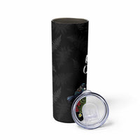 Kia Ora New Zealand Floral Skinny Tumbler Black LT7 - Polynesian Pride