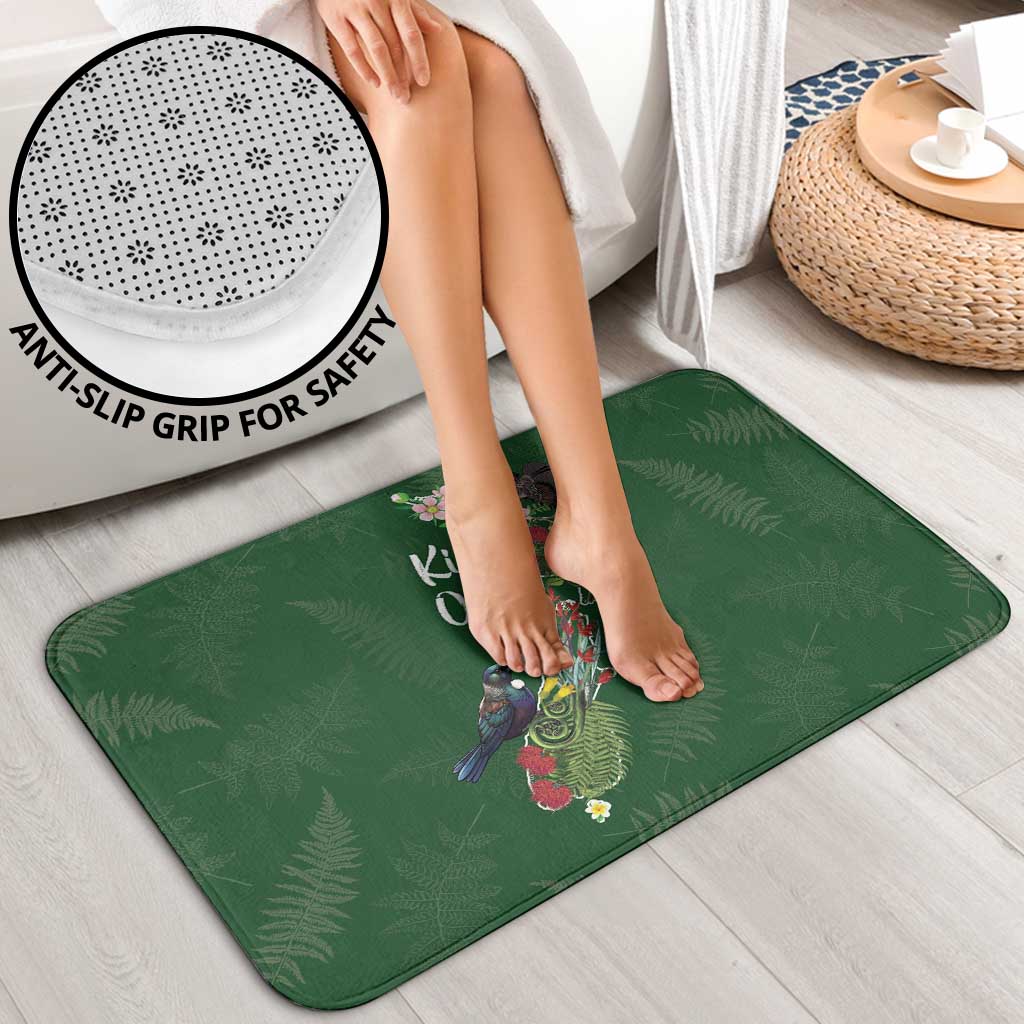 Kia Ora New Zealand Floral Bathroom Set Sage Green - Polynesian Pride
