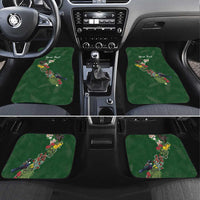 Kia Ora New Zealand Floral Personalized Car Mats Sage Green LT7 Set 4pcs Sage Green - Polynesian Pride