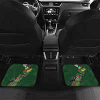 Kia Ora New Zealand Floral Personalized Car Mats Sage Green LT7 Set 2pcs - Back Sage Green - Polynesian Pride
